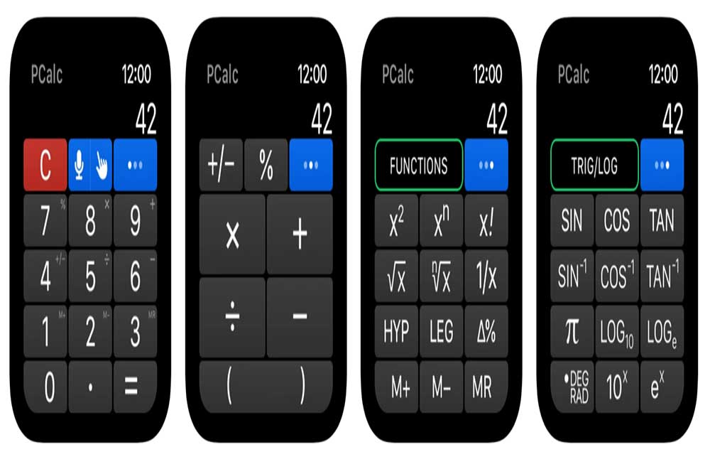 PCalc ( کاربردی ترین برنامه های اپل واچ )