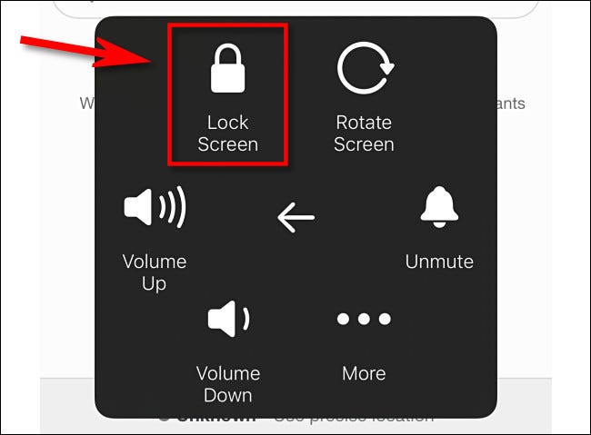 گزینه قفل نمایشگر (Lock Screen) ( قفل کردن آیفون یا آیپد بدون استفاده از کلید پاور )