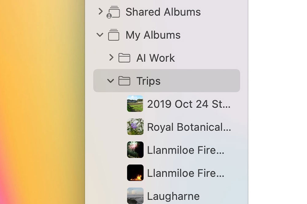 نحوه‌ی تغییر ترتیب آلبوم ها در Photos در  macOS ( Photos مک )