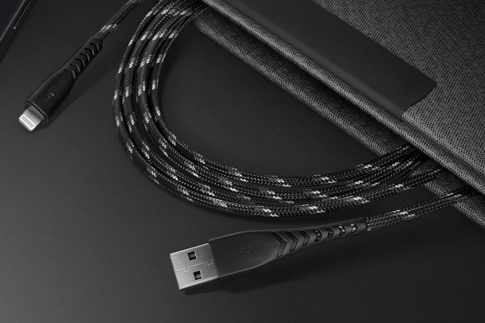 کابل تبدیل USB به لایتنینگ انرژیا مدل nyloflex طول 1.5 متر