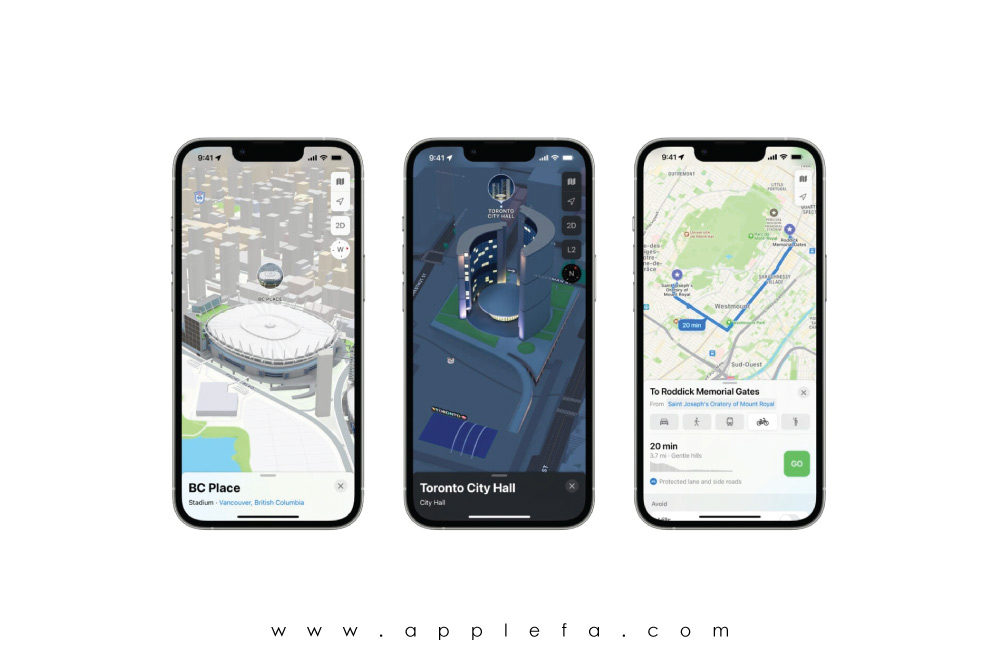 بهبود برنامه maps در ios 16